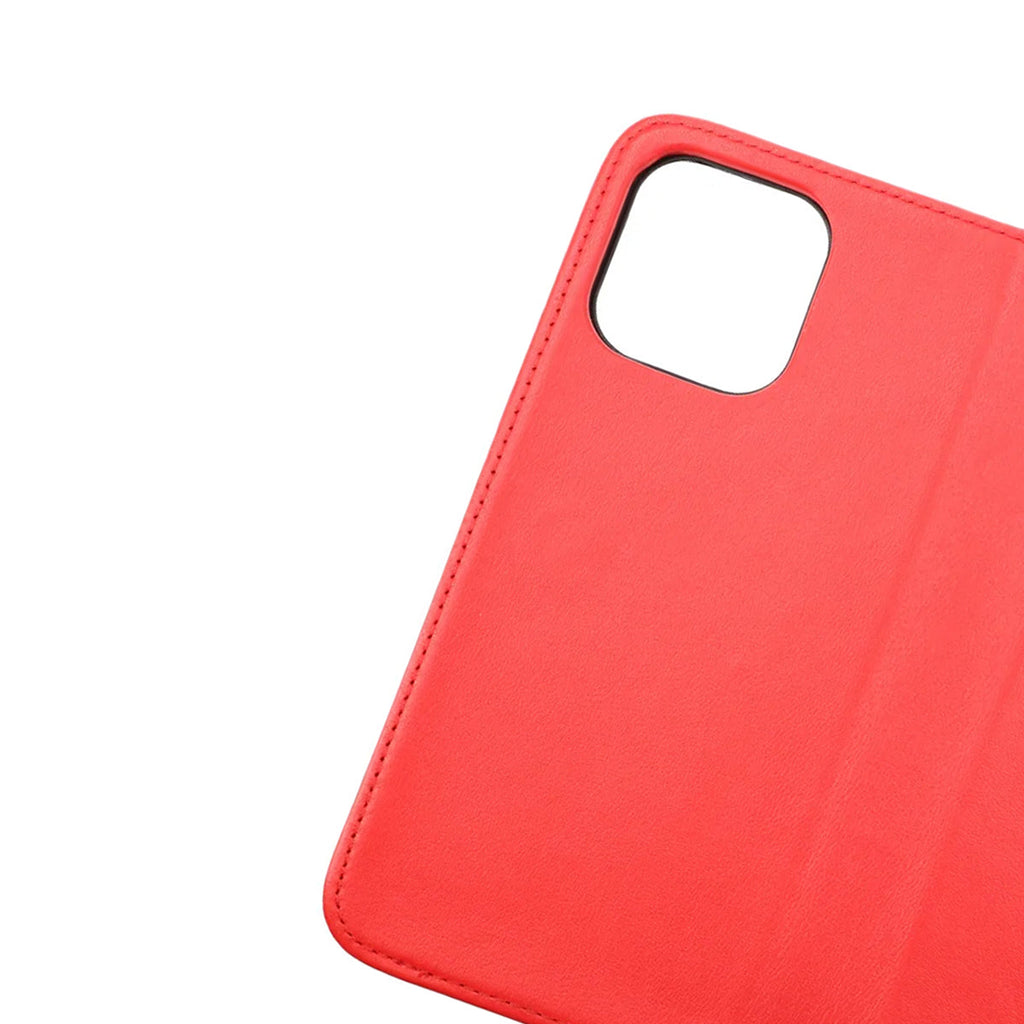 iPhone 14 Pro Max Plånboksfodral Läder Rvelon - Röd 