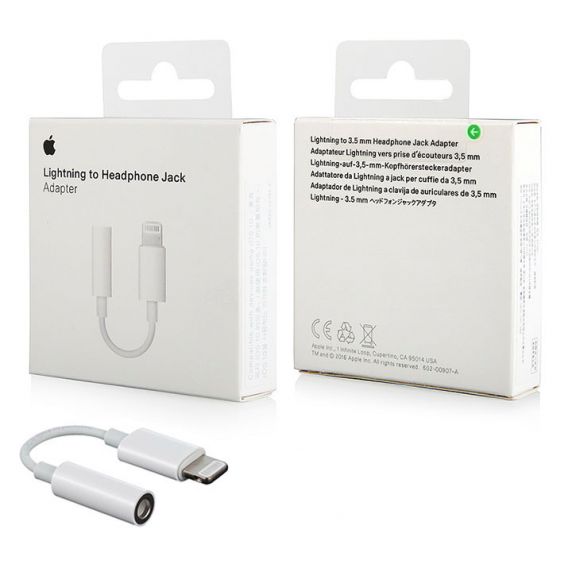 iPhone Lightning till 3,5mm Hörlurar Adapter Original 
