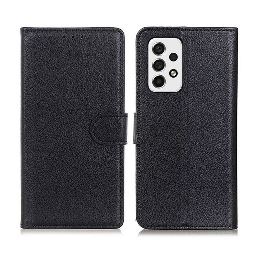 Flip Stand Leather Wallet Case For Samsung Galaxy A53 5G Black hos Phonecare.se