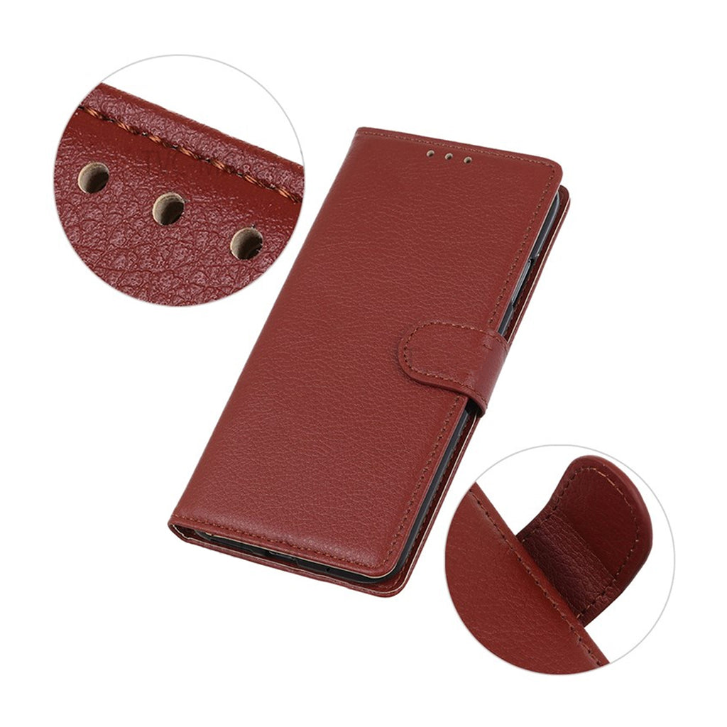 Flip Stand Leather Wallet Case For Asus ROG Phone 6 Brown hos Phonecare.se
