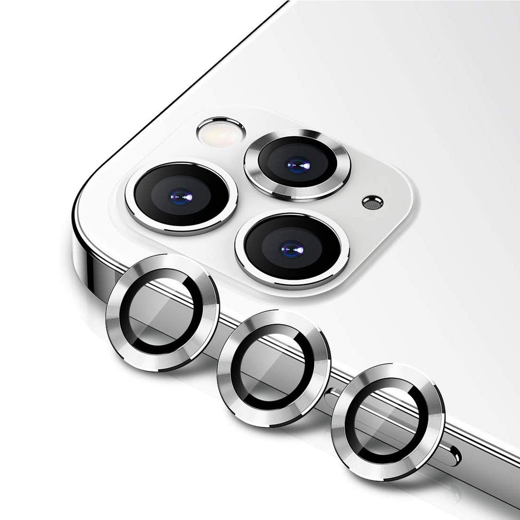 Lins/Kameraskydd Med Metallram iPhone 12 Pro Vit (3-pack)