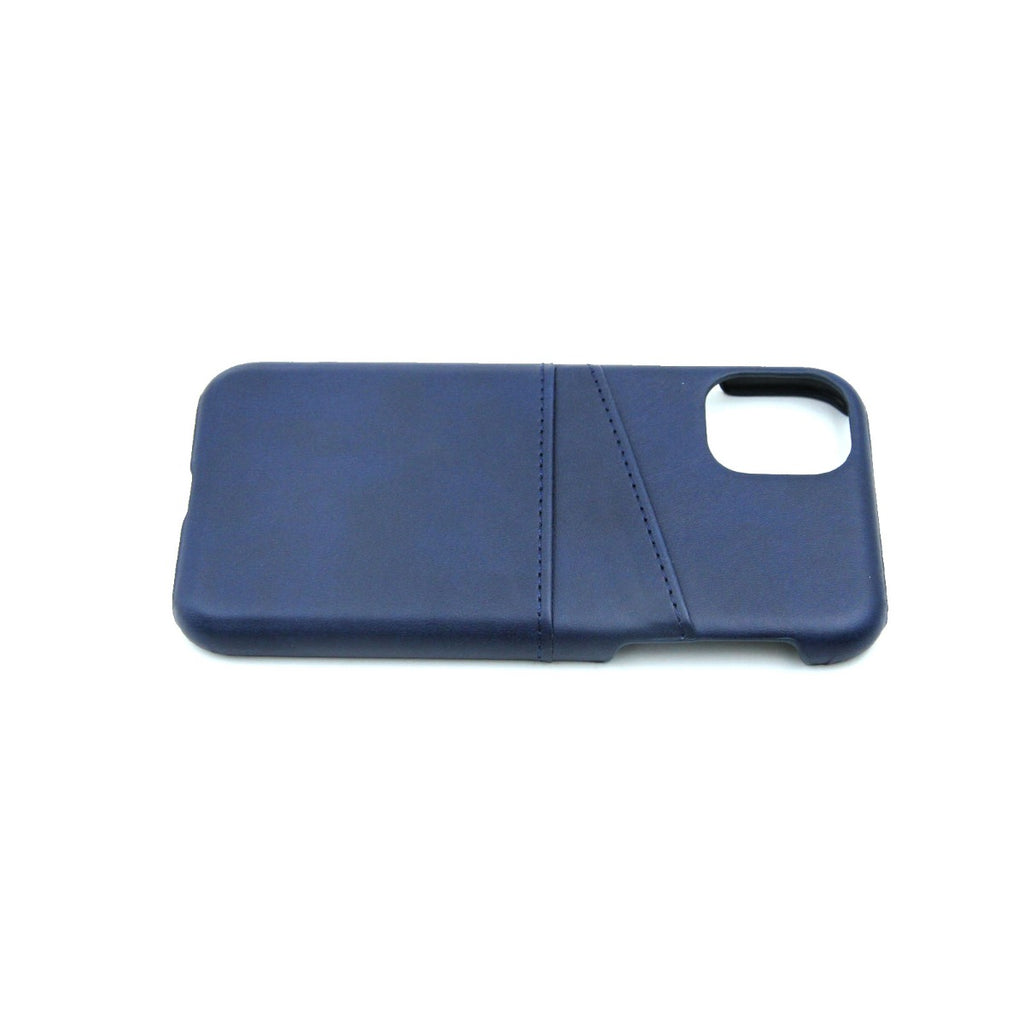 Mobilskal Läder med Kortfack iPhone 11 Pro Max Blå