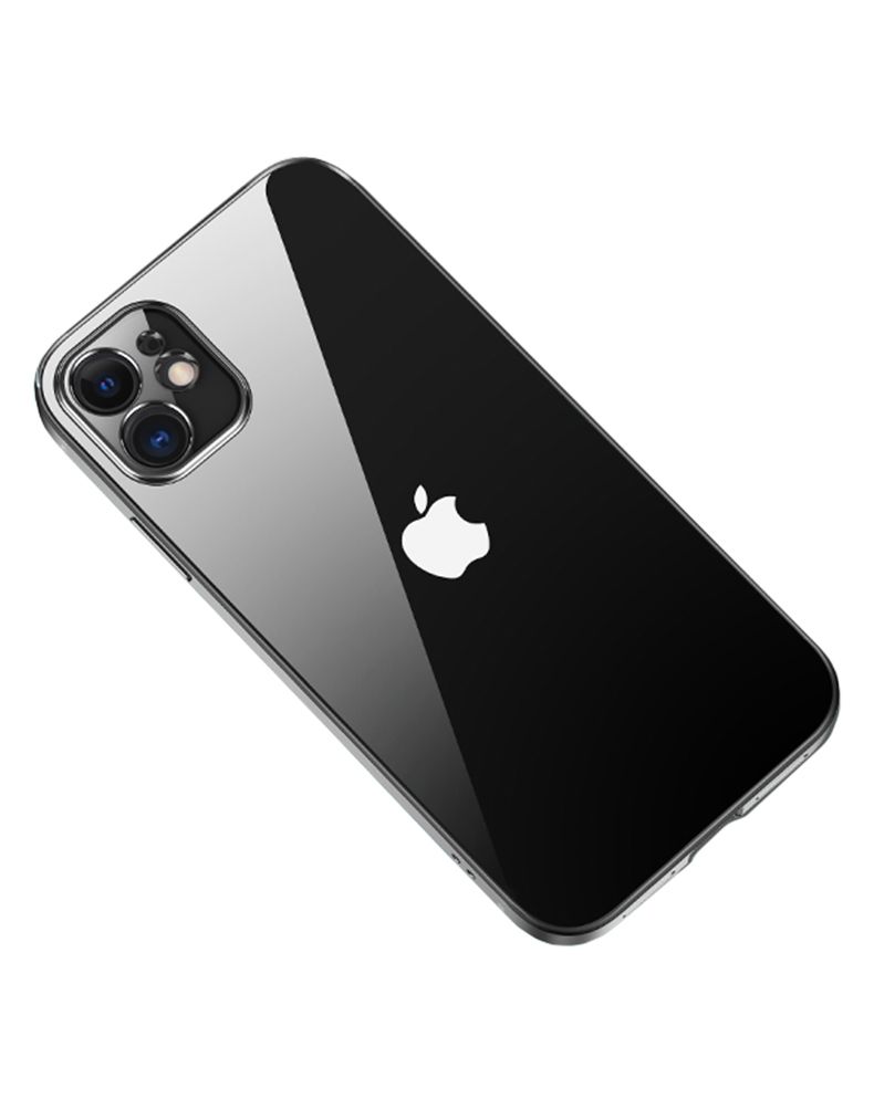 Mobilskal med Kameraskydd iPhone 12 Mini Svart/Klar