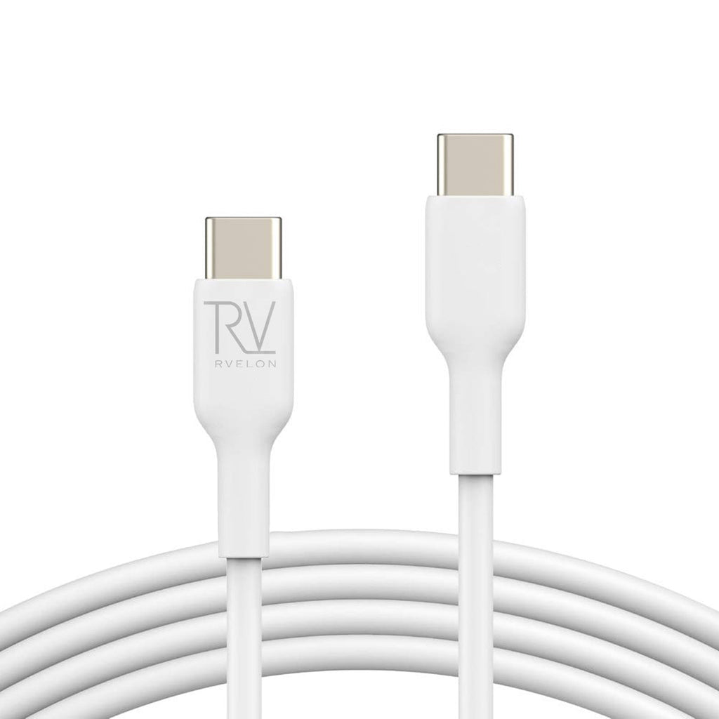 Rvelon USB-C till USB-C Kabel 2M Vit Rvelon USB-C till USB-C Kabel 1M Vit Rvelon USB-C till USB-C Kabel 1M Vit 