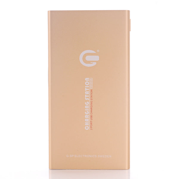 G-SP Powerbank 10000mAh 2 USB High Speed charge Small Size Gold hos Phonecare.se