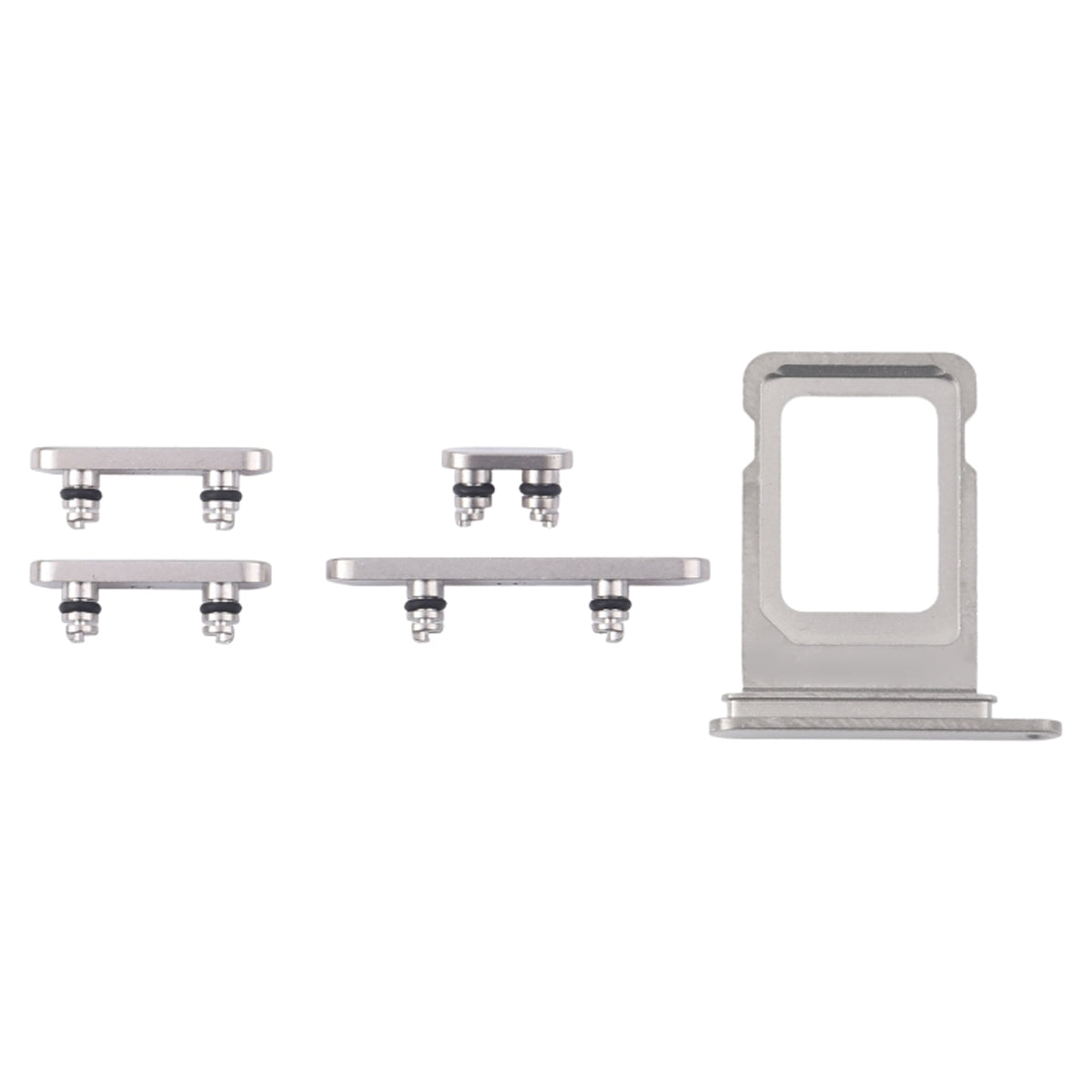 Knappar och Simkorthållare för iPhone 16 Pro och 16 Pro Max - Vit