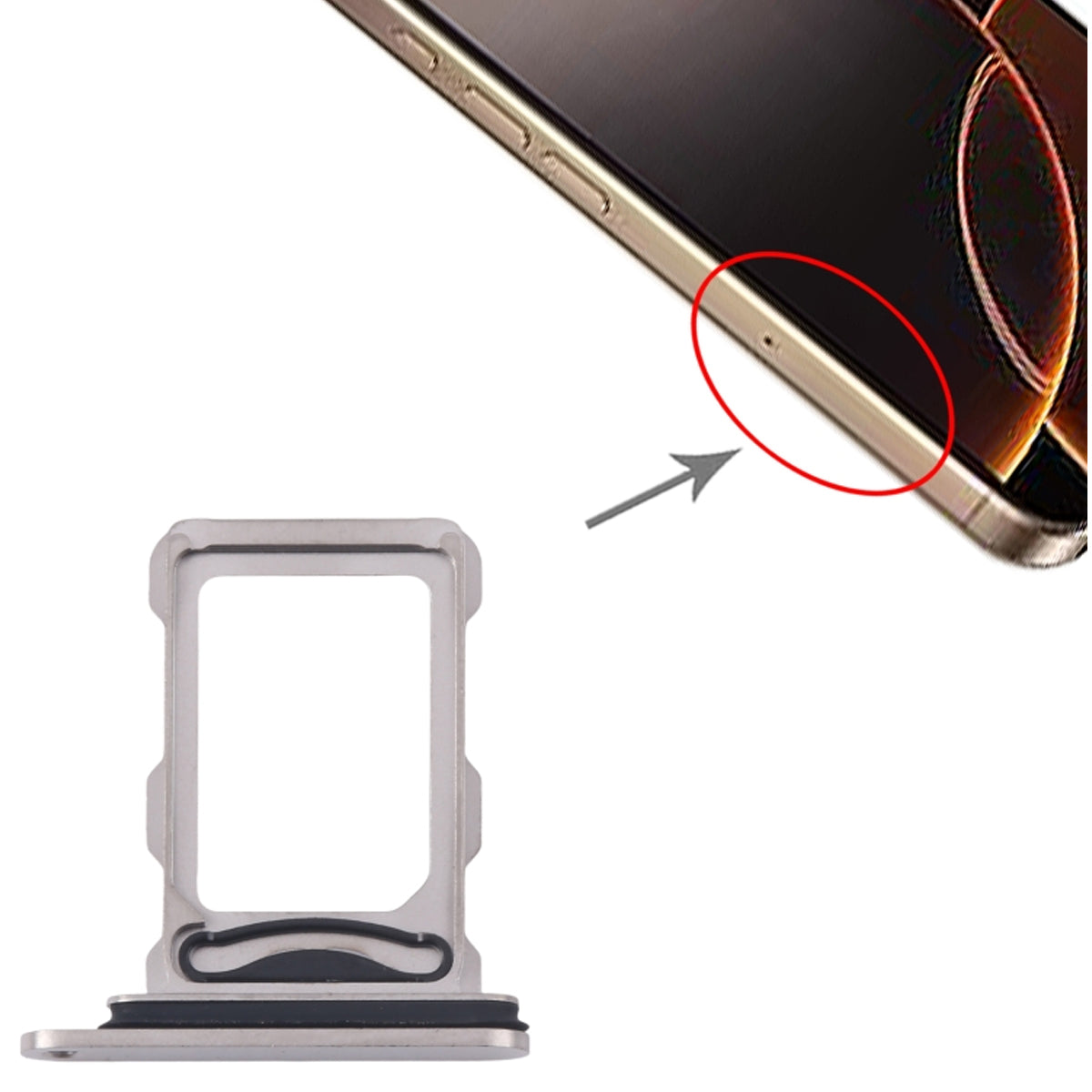 iPhone 16 Pro/16 Pro Max Sim Card Tray Natural Titanium - Image 2