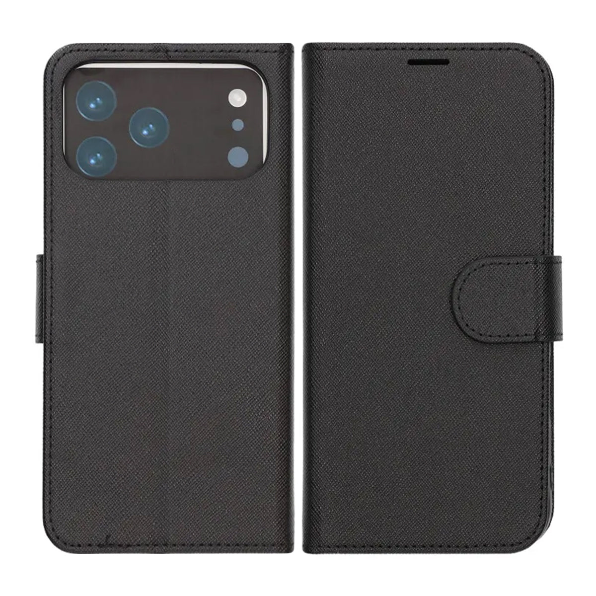 Plånboksfodral med stativ till iPhone 17 Pro Max - Svart