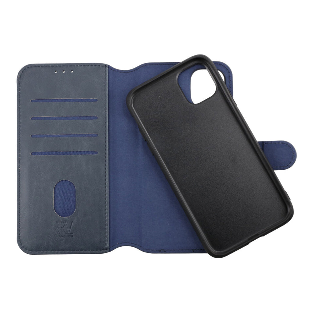 iPhone 11 Plånboksfodral Magnet Rvelon - Blå iPhone 11 Plånboksfodral Magnet Rvelon - Blå 