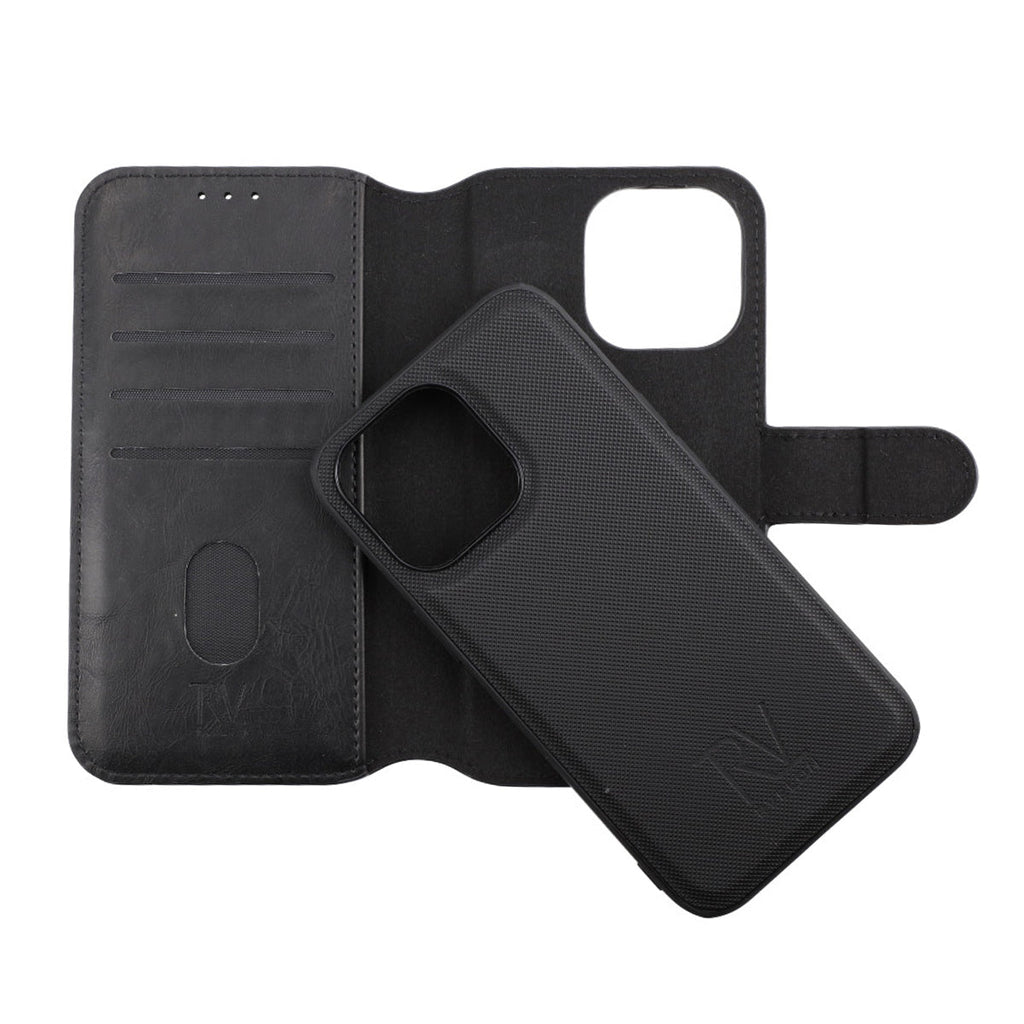 iPhone 13 Pro Plånboksfodral Magnet Rvelon - Svart 
