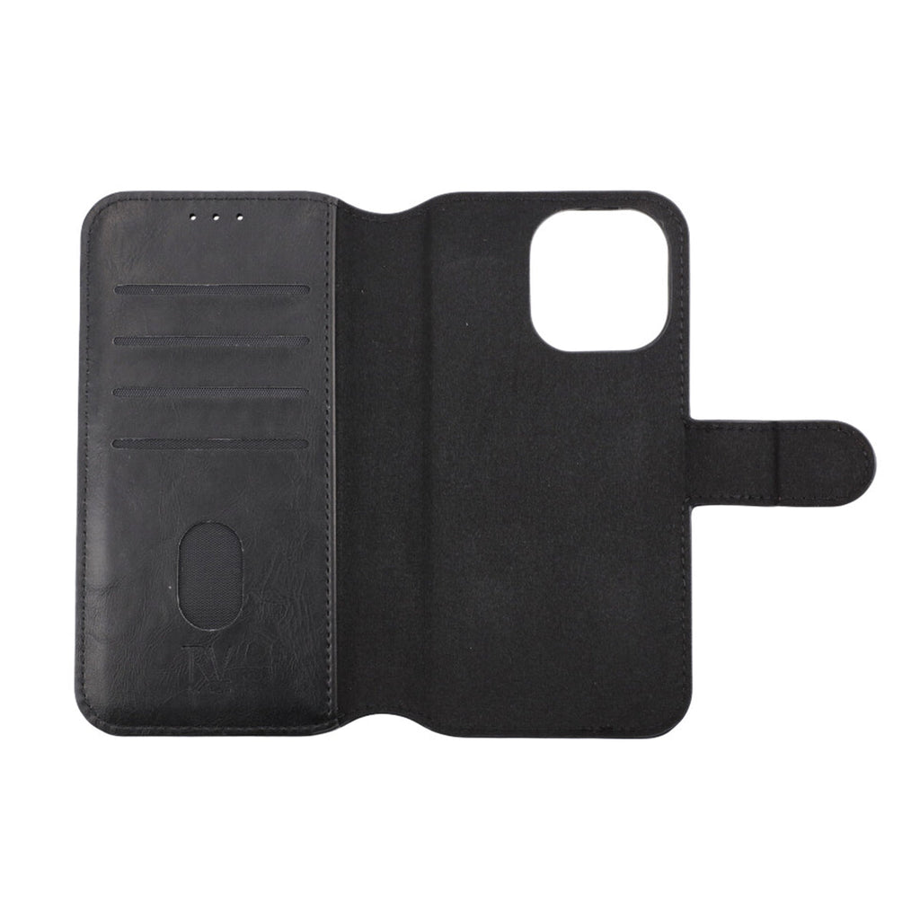 iPhone 13 Pro Plånboksfodral Magnet Rvelon - Svart 