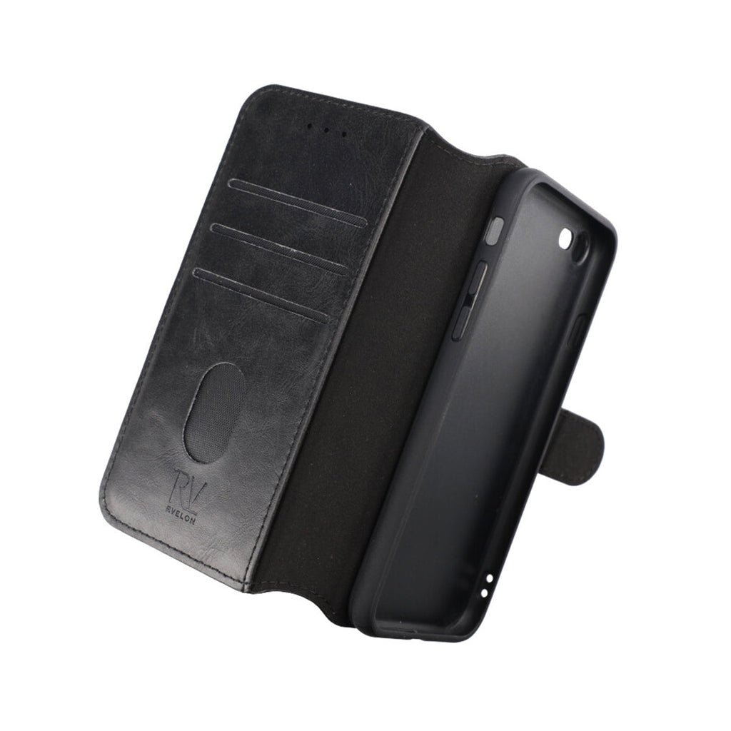 iPhone 7/8/SE 2020 Plånboksfodral Magnet Rvelon - Svart 