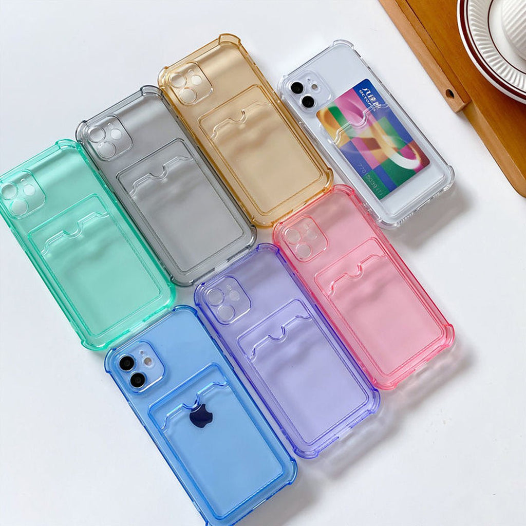 iPhone 11 Stöttåligt Skal med Korthållare - Lila - PhonecareMobilskalLila