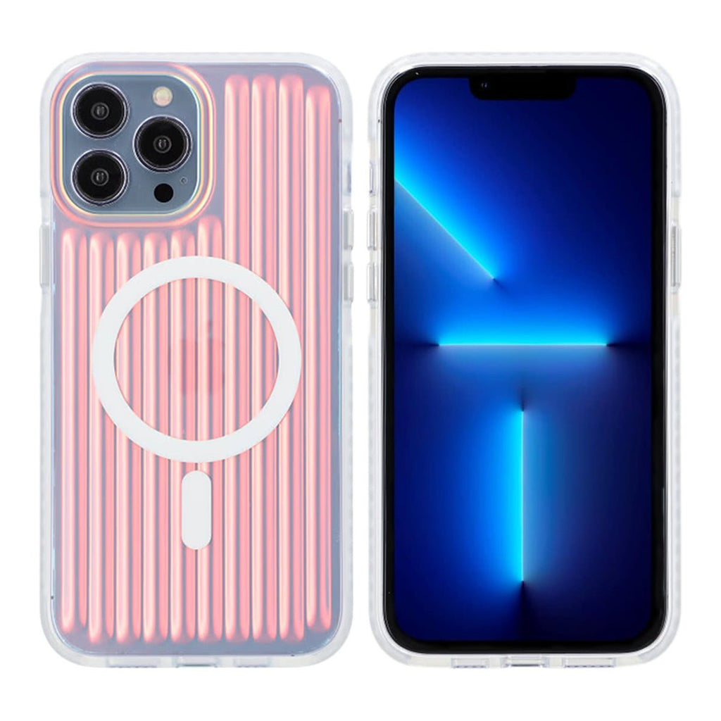 iPhone 13/12 Pro Max Stöttåligt Mobilskal Magsafe Reflektionsfärg - Röd