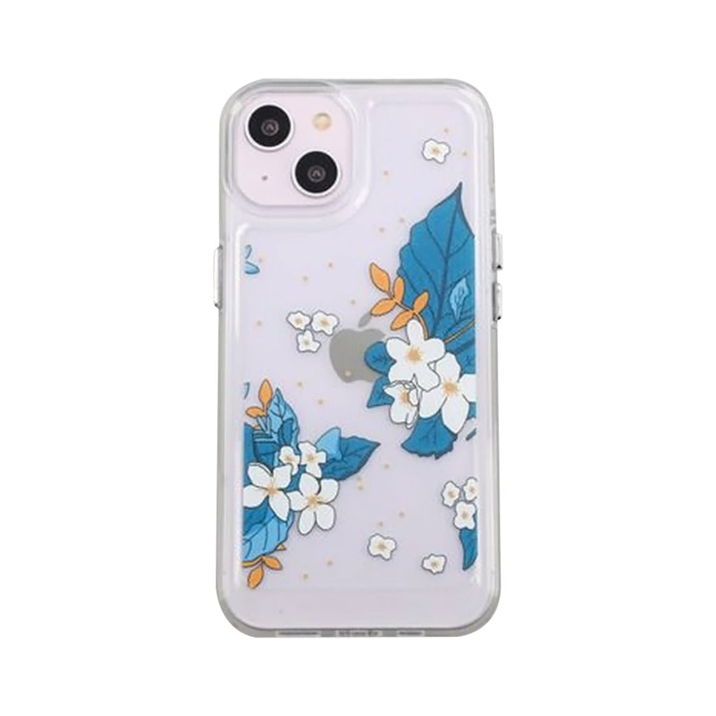 iPhone 14 Mobilskal med motiv - Blå Blad - PhonecareMobilskalBlå