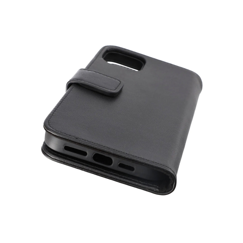 iPhone 14 Plånboksfodral Läder Rvelon - Svart - PhonecareMobilskalSvart