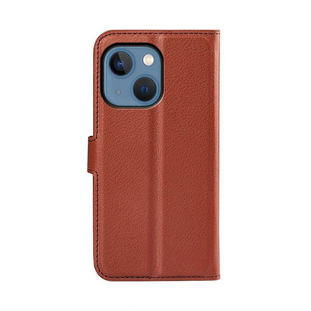 iPhone 14 Plånboksfodral med Stativ - Brun - PhonecareMobilskalBrun