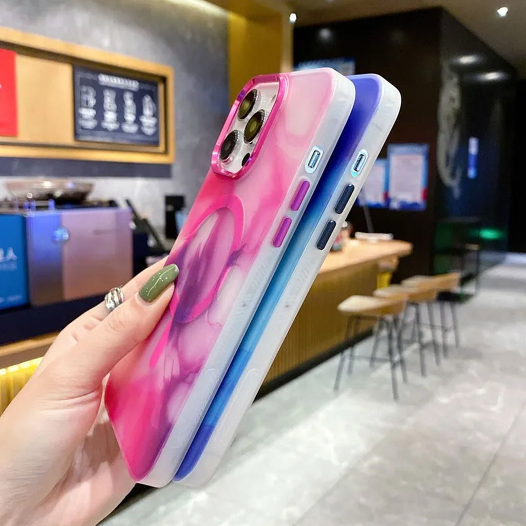 iPhone 14 Pro MagSafe Mobilskal - Rosa Abstrakt - PhonecareMobilskalRosa