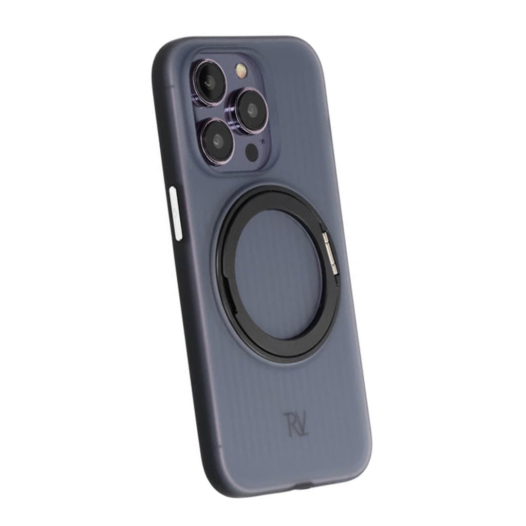 iPhone 14 Pro Rvelon Skal Roterande Magnet Stativ - Svart