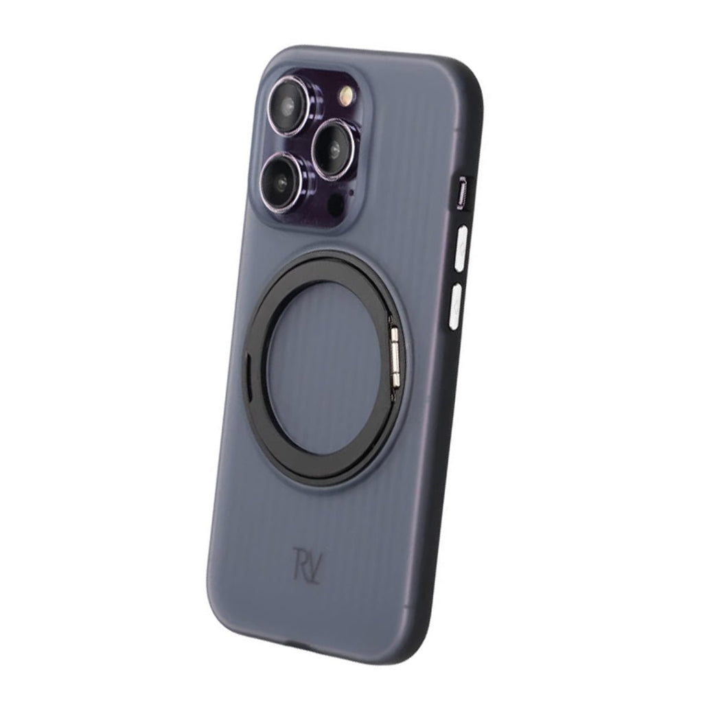 iPhone 14 Pro Rvelon Skal Roterande Magnet Stativ - Svart