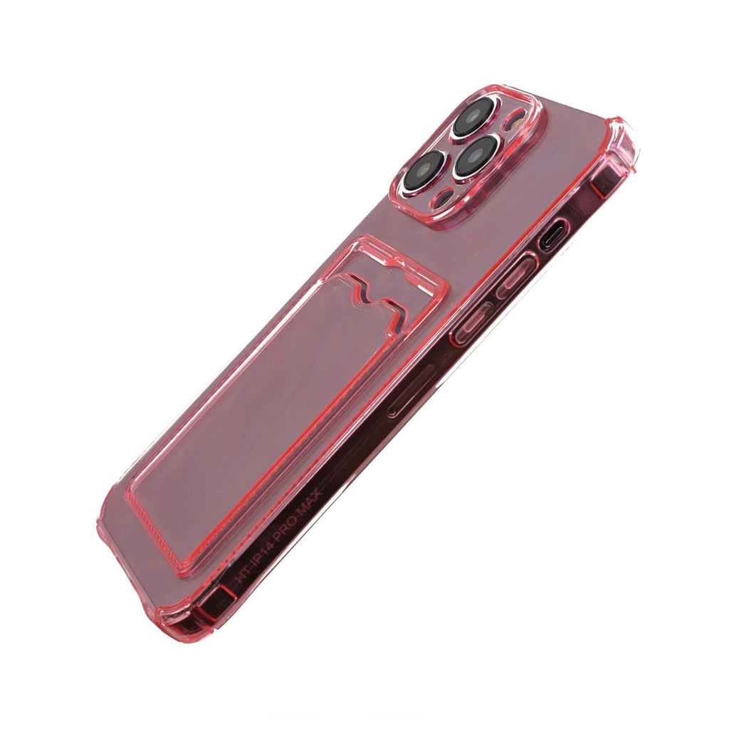 iPhone 14 Pro Stöttåligt Skal med Korthållare - Rosa - PhonecareMobilskalRosa