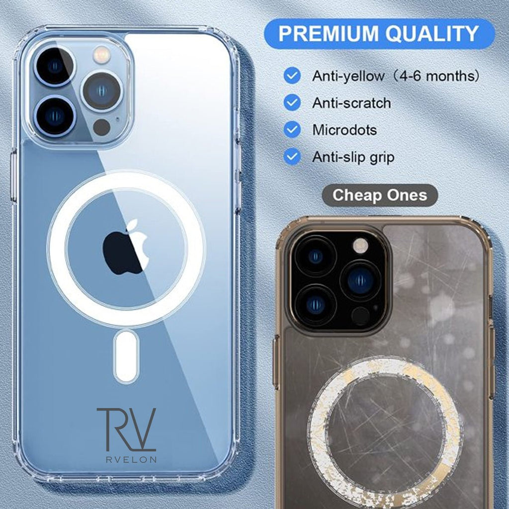 iPhone 14 Pro Stöttåligt Skal Rvelon MagSafe - Transparent - PhonecareMobilskalTransparent