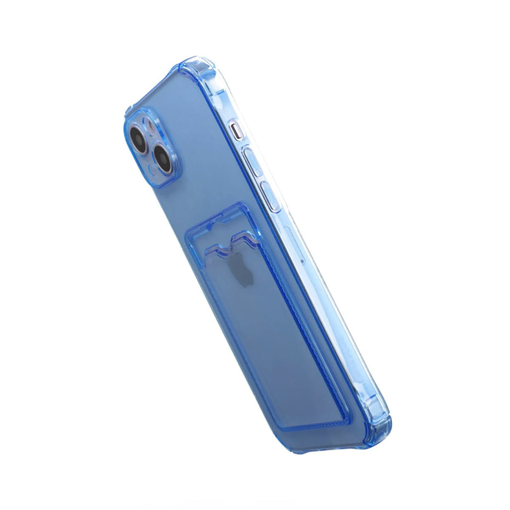 iPhone 14 Stöttåligt Skal med Korthållare - Blå - PhonecareMobilskalBlå