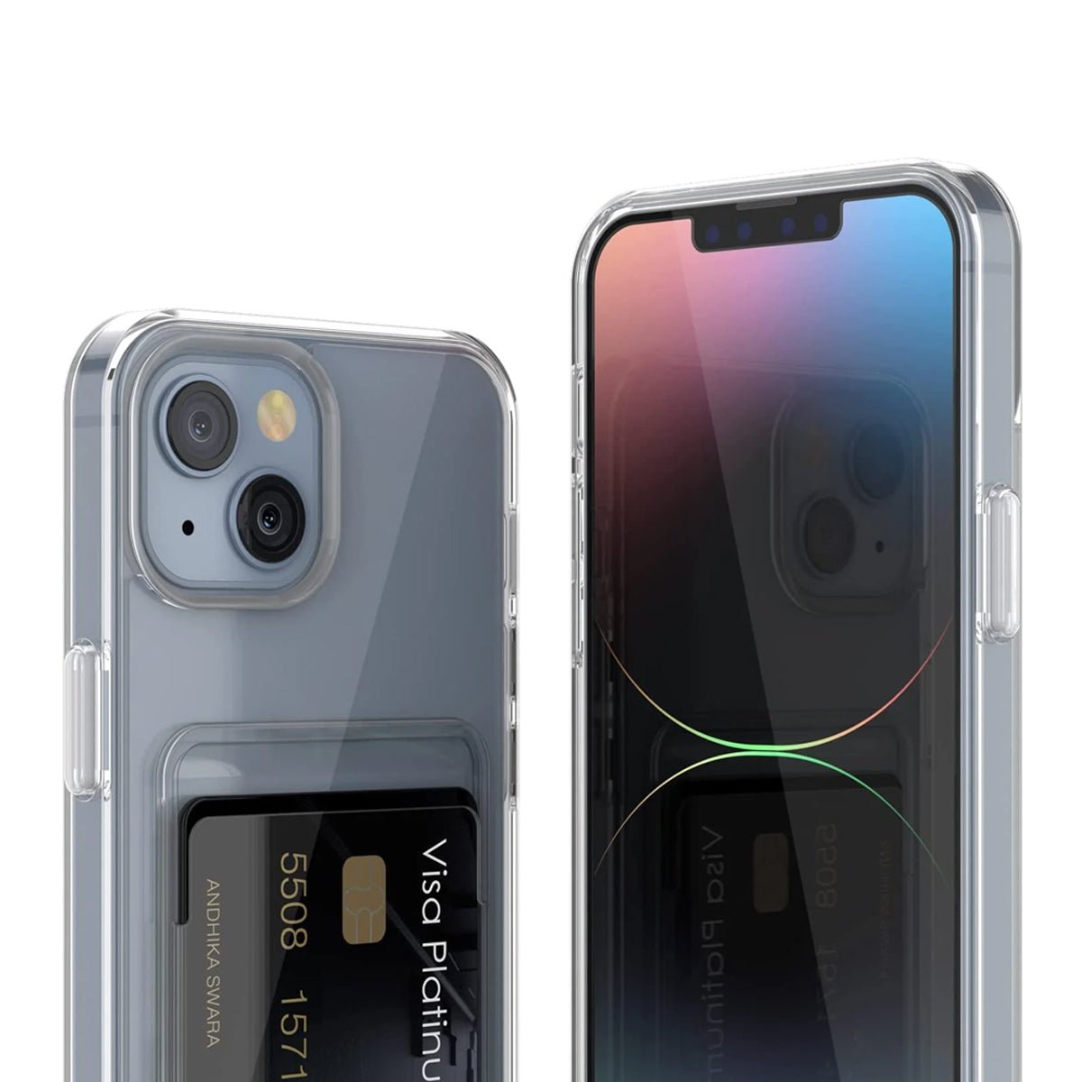 Rvelon Mobilskal med Korthållare TPU för iPhone 15 - Klar - Image 2