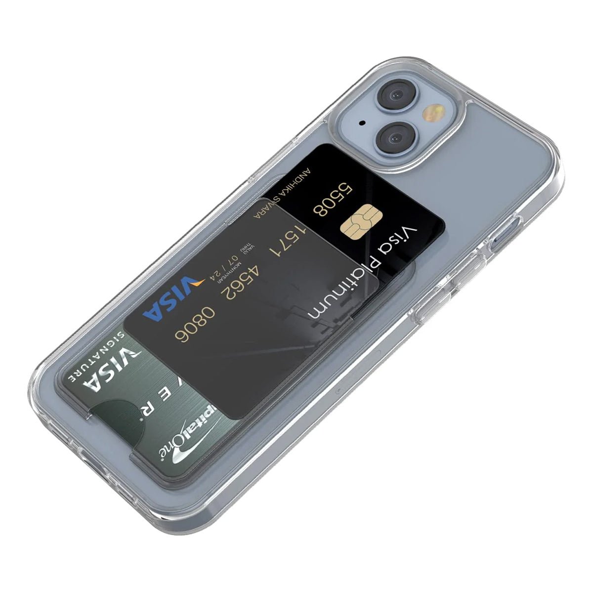 Rvelon Mobilskal med Korthållare TPU för iPhone 15 - Klar