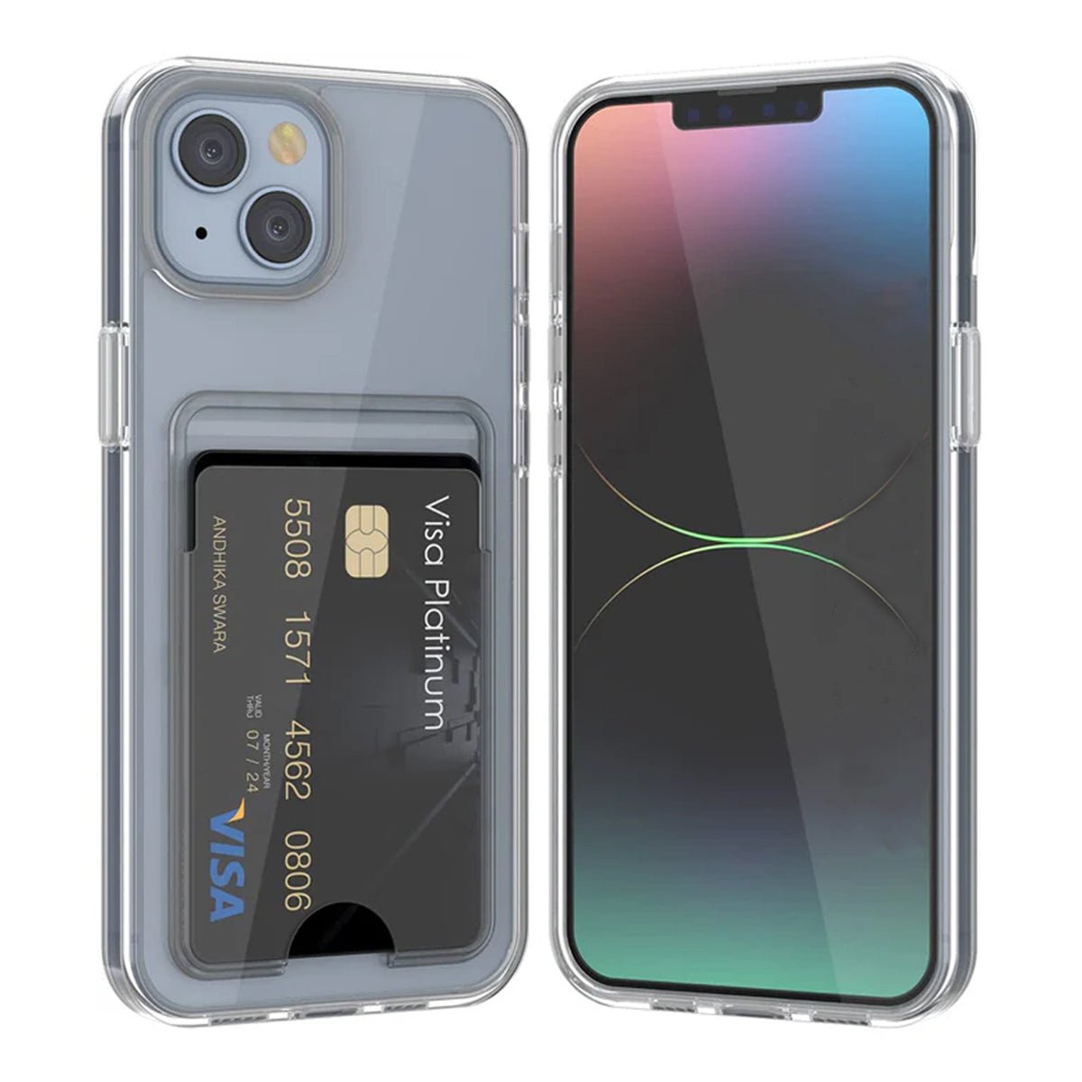 Rvelon Mobilskal med Korthållare TPU för iPhone 15 - Klar