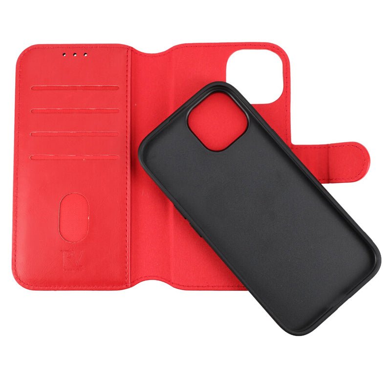 iPhone 15 Plånboksfodral Magnet Rvelon - Röd - PhonecareMobilskalRöd