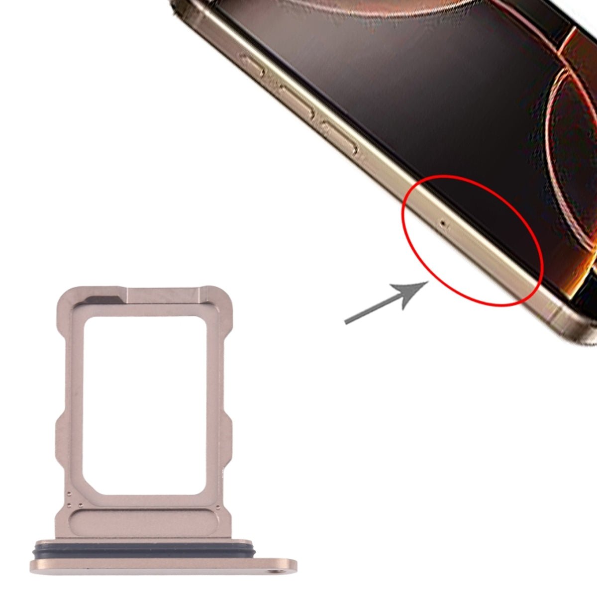 iPhone 16 Pro/16 Pro Max Sim Card Tray Gold - Image 2