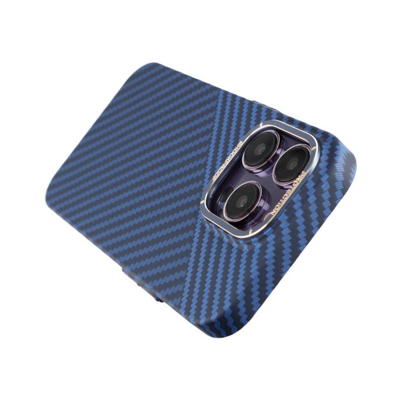 Kolfiber Skal iPhone 14 Pro - Blå & Grå - PhonecareMobilskalBlå