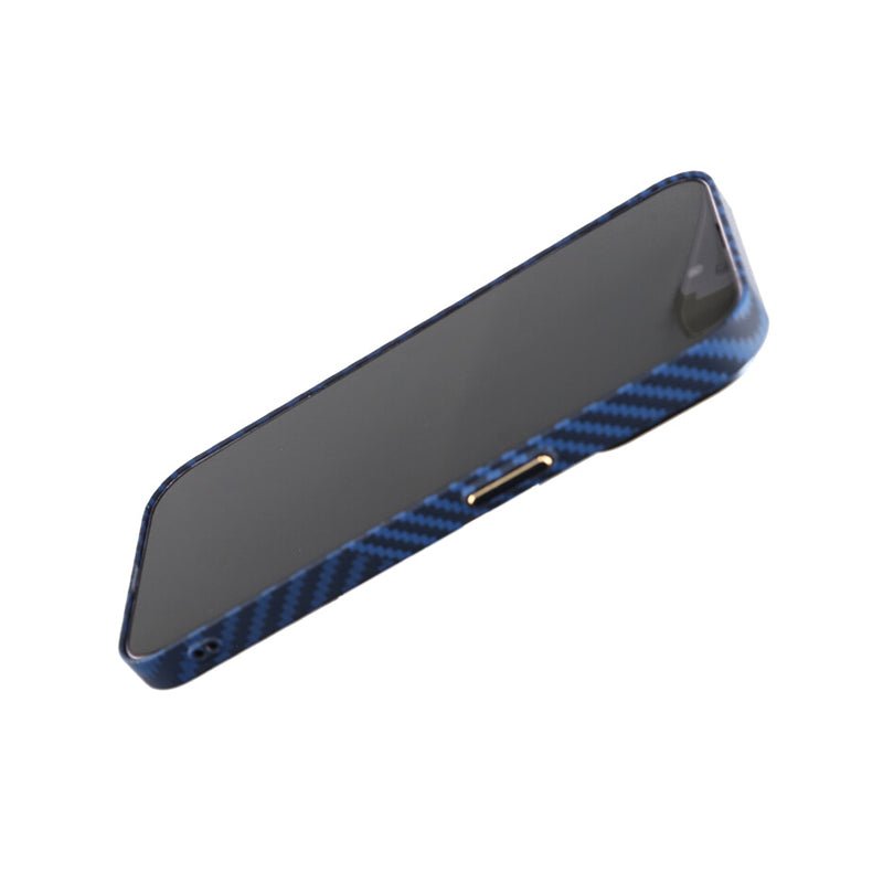 Kolfiber Skal iPhone 14 Pro - Blå & Grå - PhonecareMobilskalBlå