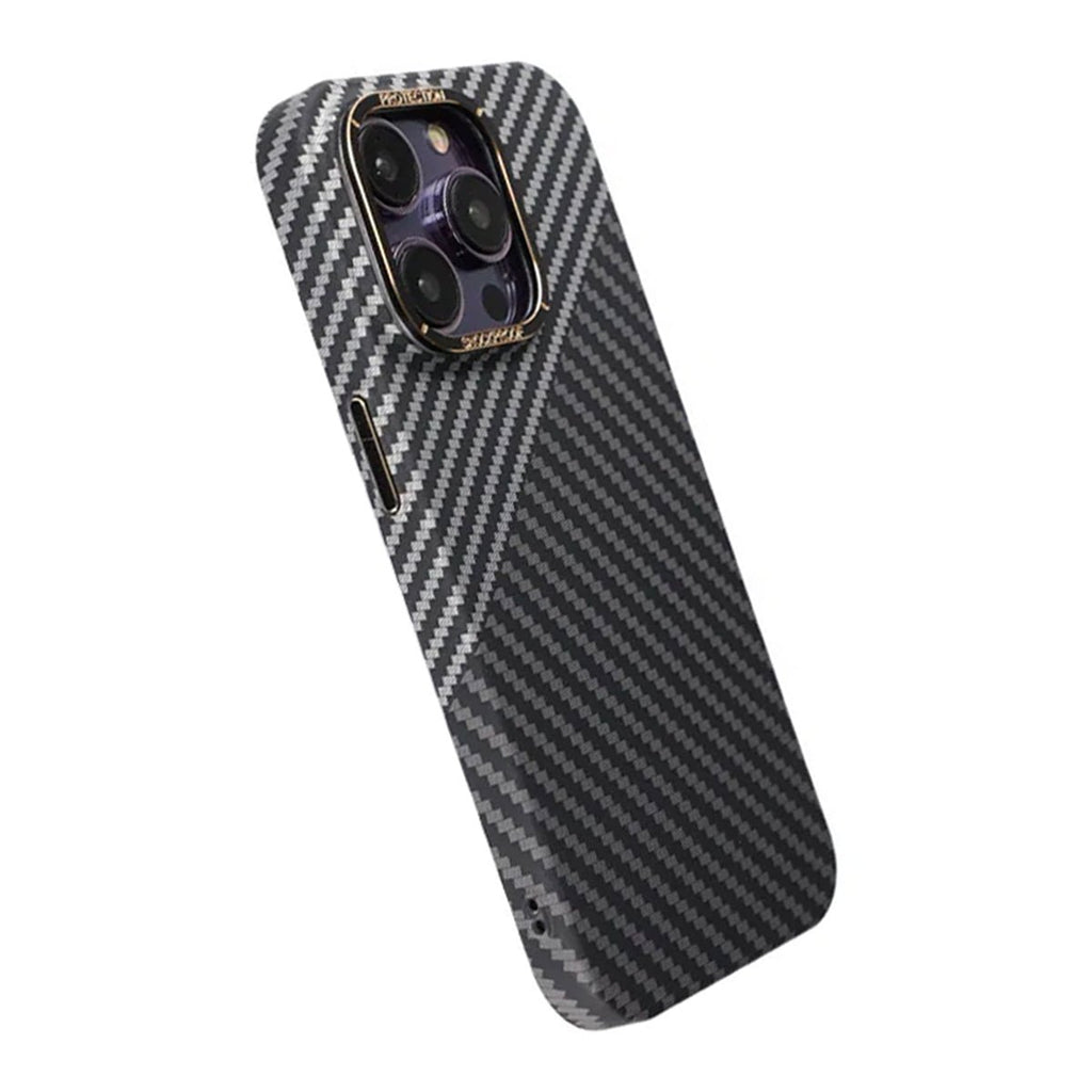 Kolfiber Skal iPhone 14 Pro - Svart & Vit - PhonecareMobilskalSvart