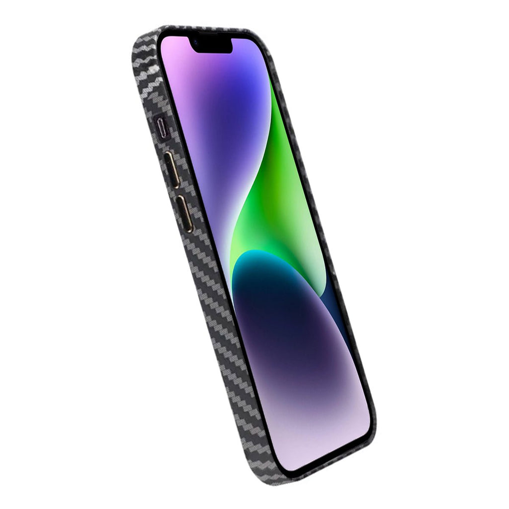 Kolfiber Skal iPhone 14 Pro - Svart & Vit - PhonecareMobilskalSvart