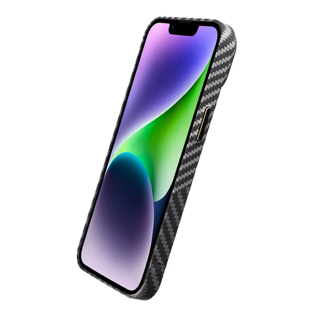 Kolfiber Skal iPhone 14 - Svart & Vit - PhonecareMobilskalSvart