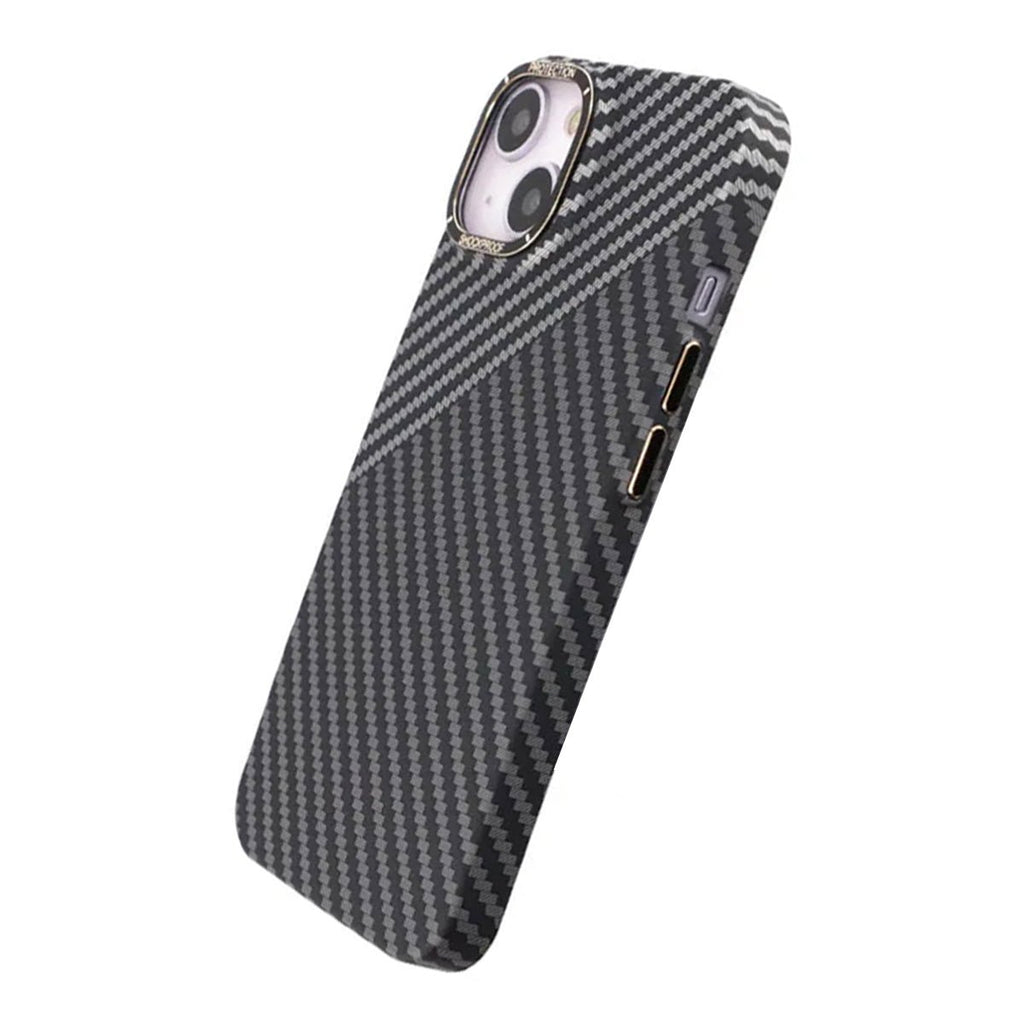 Kolfiber Skal iPhone 14 - Svart & Vit - PhonecareMobilskalSvart