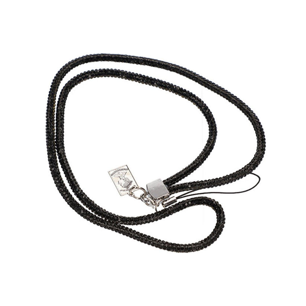 Mobilhalsband Snöre - Svart glitter - PhonecareMobiltillbehör