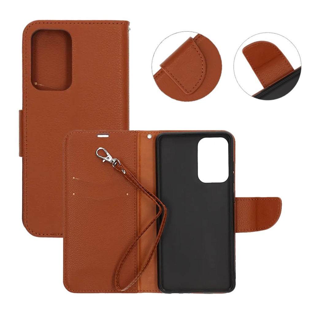 Plånboksfodral med Stativ för Samsung Galaxy A52s - Brun