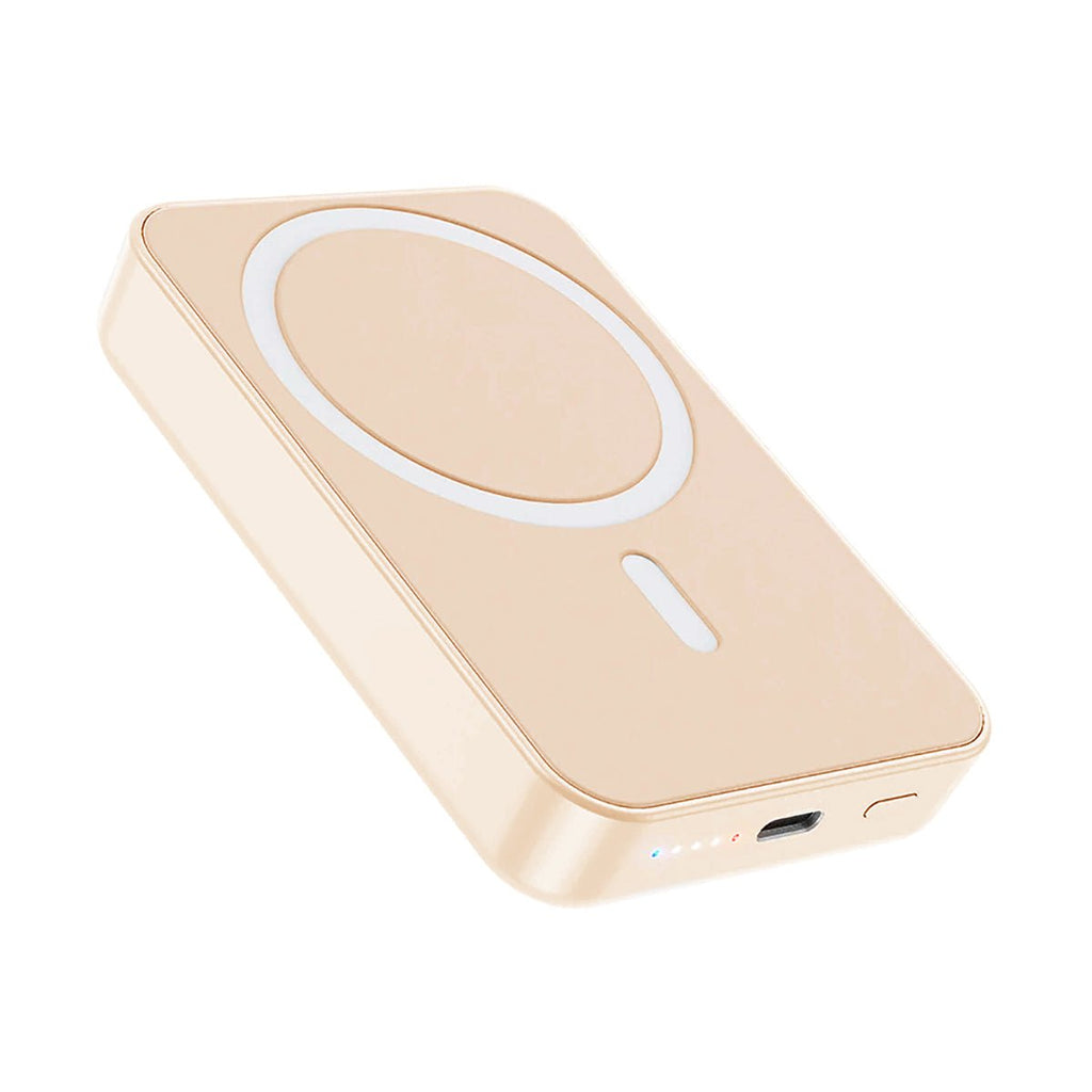 Powerbank Magnetisk med Trådlös Laddning 10000 mAh - Rosa