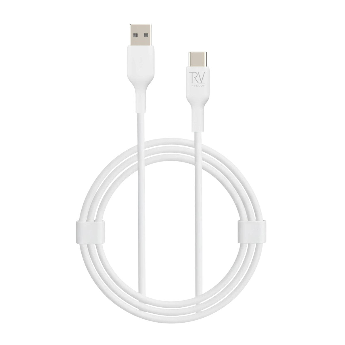 Rvelon USB-C till USB-C Kabel 1m - Vit