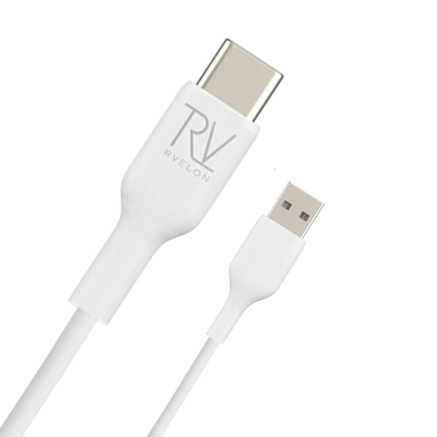 Rvelon USB-C till USB-C Kabel 1m - Vit - Image 2