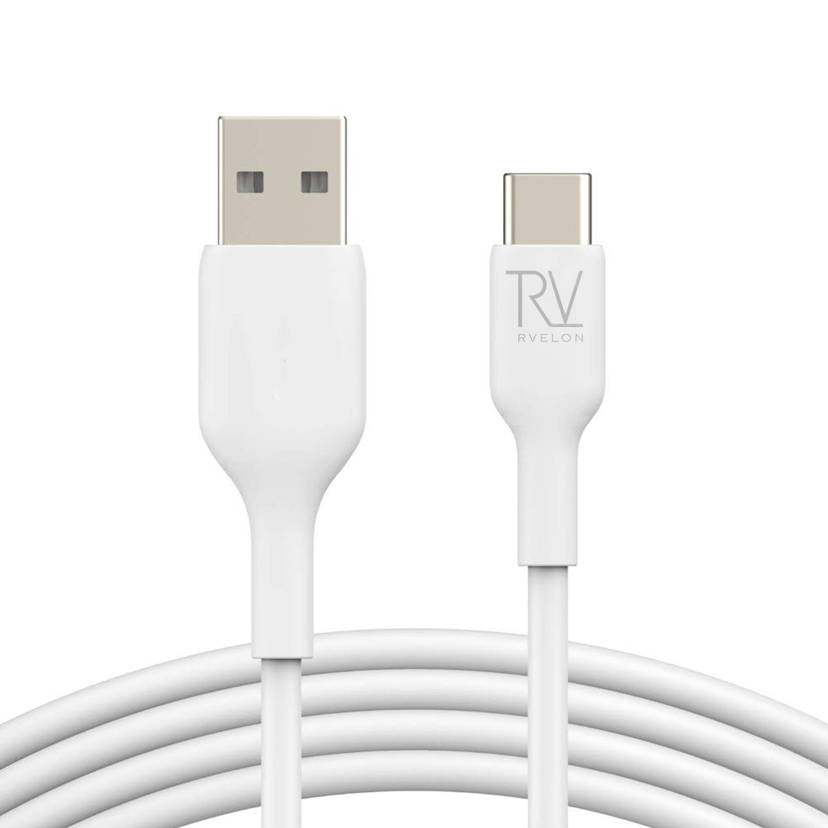 Rvelon USB-C till USB-C Kabel 1m - Vit - Image 4