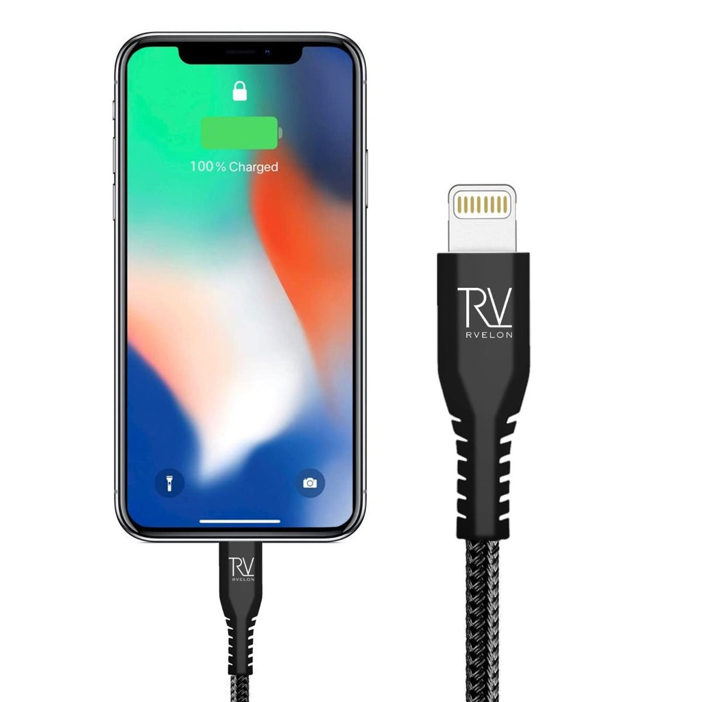 Rvelon USB C till Lightning Kabel Flätad 1m