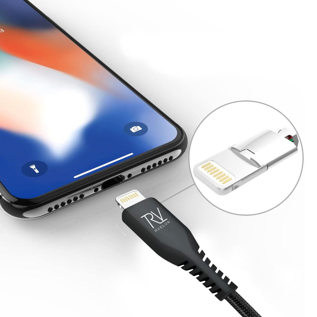 Rvelon USB C till Lightning Kabel Flätad 1m