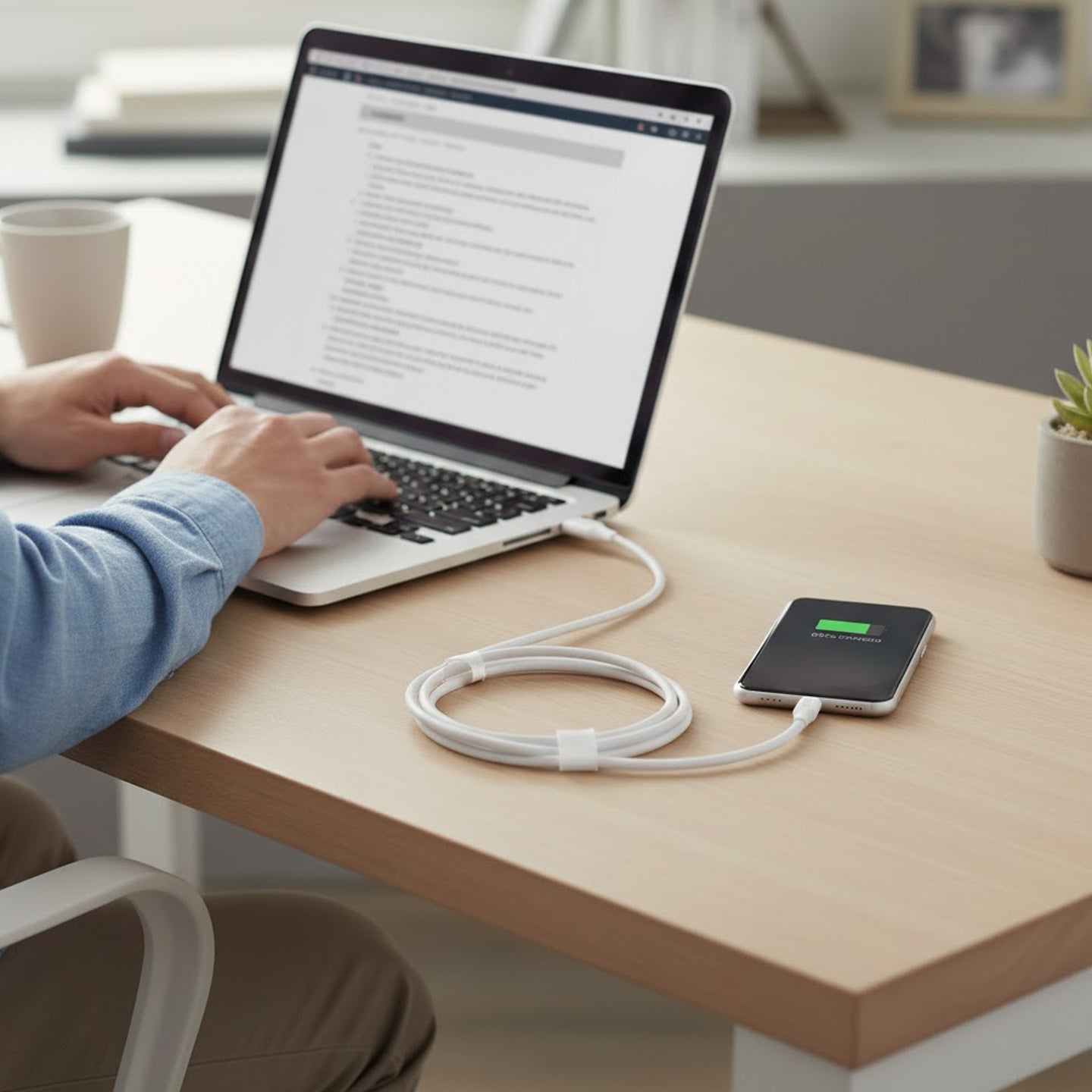 Rvelon USB-C till USB-C Kabel 1m - Image 3