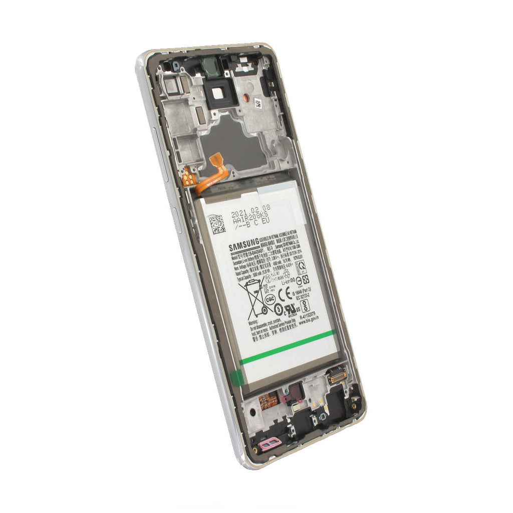 Samsung A72 4G Skärm med LCD Display + Batteri Original - Vit