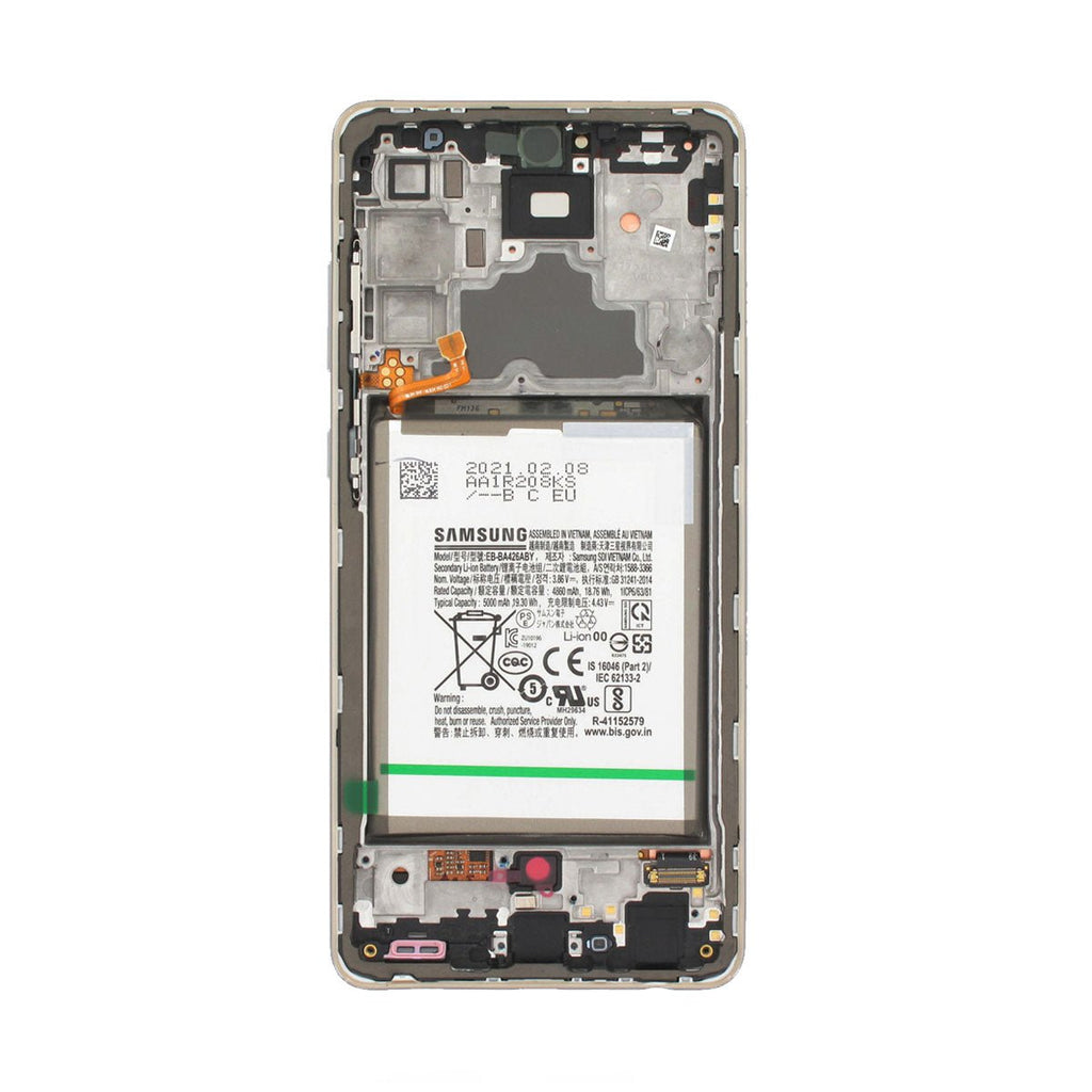 Samsung A72 4G Skärm med LCD Display + Batteri Original - Vit