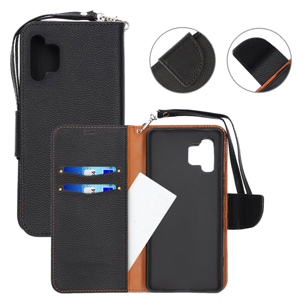 Samsung Galaxy A32 4G Plånboksfodral med Stativ - Svart